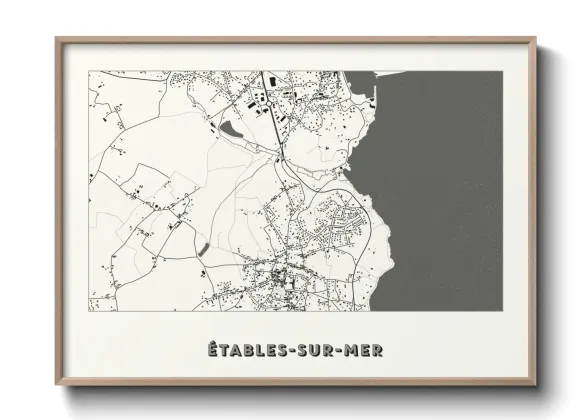Une affiche de carte sur Étables-sur-Mer
