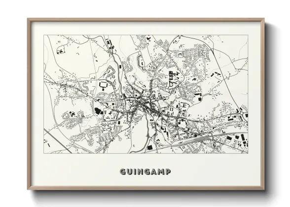 Une affiche de carte sur Guingamp