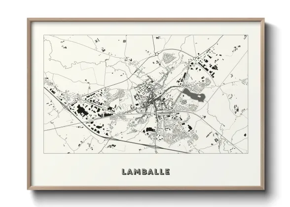 Une affiche de carte sur Lamballe