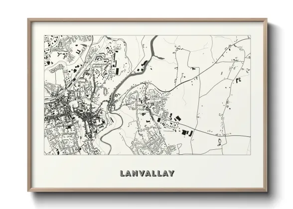 Une affiche de carte sur Lanvallay