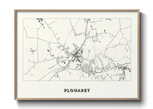 Une affiche de carte sur Plouaret