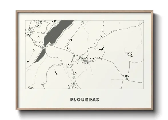 Une affiche de carte sur Plougras
