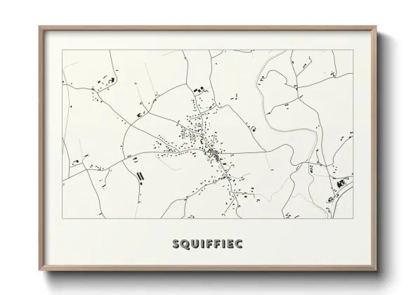 Une affiche de carte sur Squiffiec