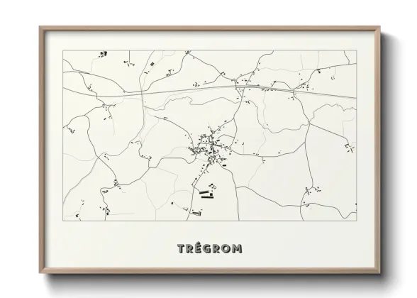 Une affiche de carte sur Trégrom