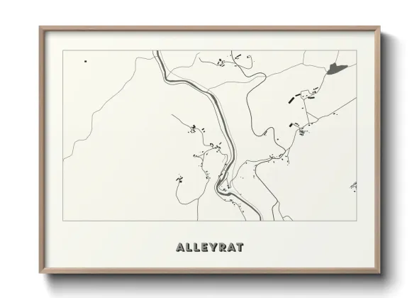 Une affiche de carte sur Alleyrat