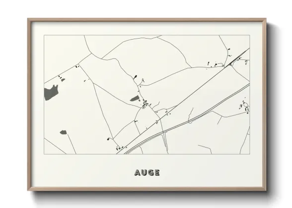 Une affiche de carte sur Auge