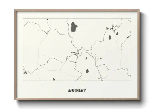 Une affiche de carte sur Auriat