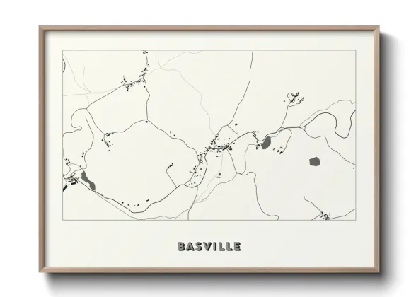 Une affiche de carte sur Basville