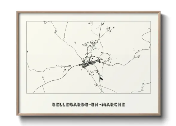 Une affiche de carte sur Bellegarde-en-Marche