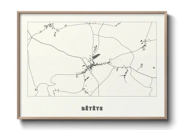 Une affiche de carte sur Bétête