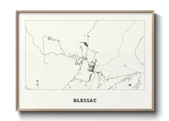 Une affiche de carte sur Blessac