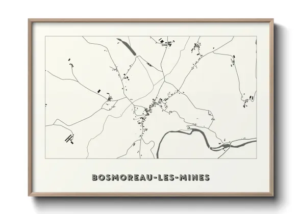 Une affiche de carte sur Bosmoreau-les-Mines