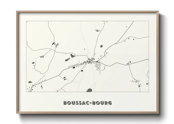 Une affiche de carte sur Boussac-Bourg