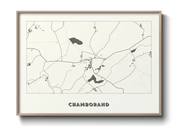 Une affiche de carte sur Chamborand