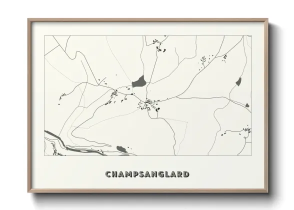 Une affiche de carte sur Champsanglard