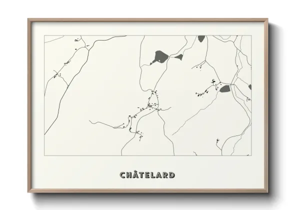 Une affiche de carte sur Châtelard