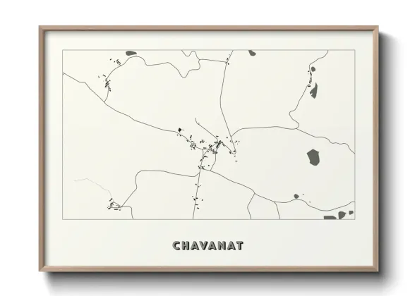 Une affiche de carte sur Chavanat