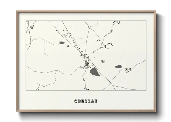 Une affiche de carte sur Cressat