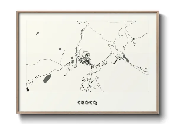 Une affiche de carte sur Crocq