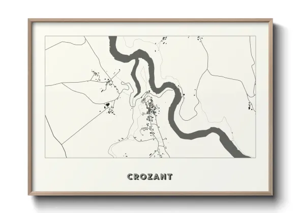 Une affiche de carte sur Crozant