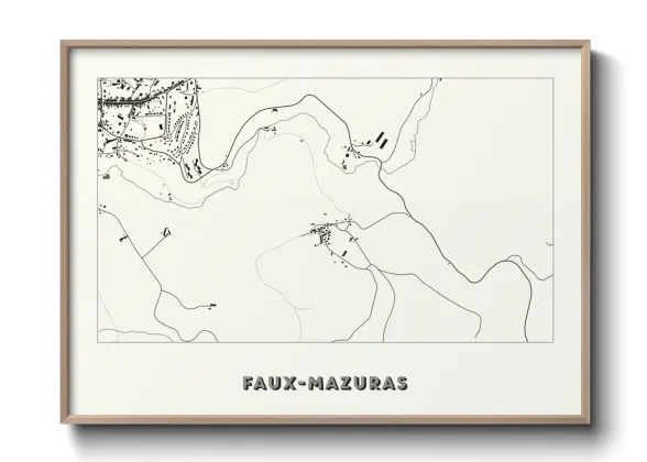 Une affiche de carte sur Faux-Mazuras