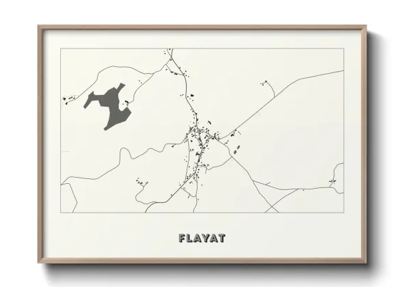 Une affiche de carte sur Flayat