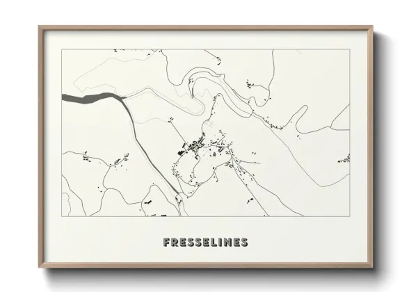 Une affiche de carte sur Fresselines