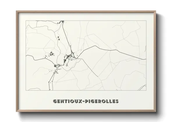 Une affiche de carte sur Gentioux-Pigerolles
