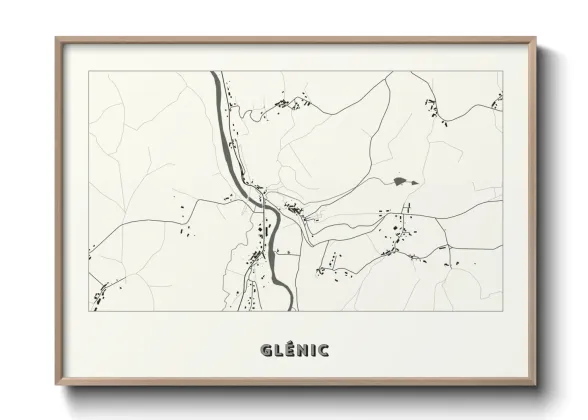 Une affiche de carte sur Glénic