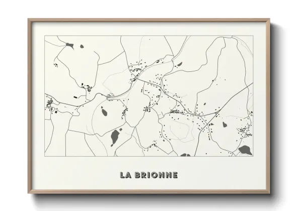 Une affiche de carte sur La Brionne
