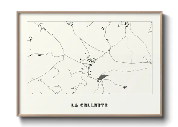 Une affiche de carte sur La Cellette