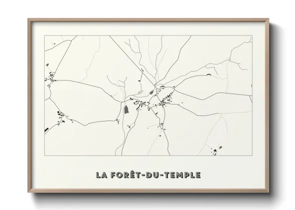 Une affiche de carte sur La Forêt-du-Temple