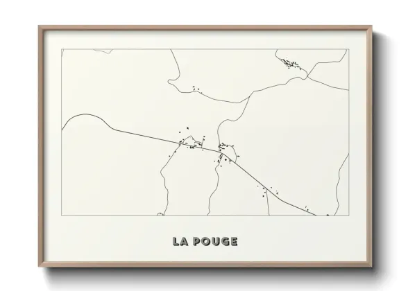 Une affiche de carte sur La Pouge