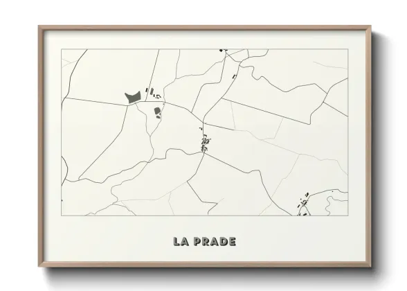 Une affiche de carte sur La Prade