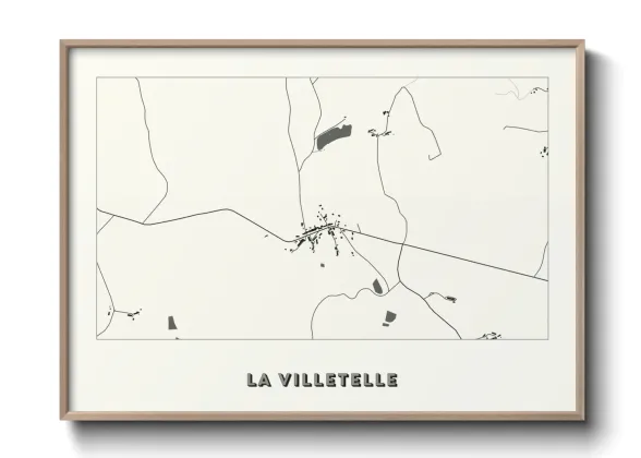Une affiche de carte sur La Villetelle