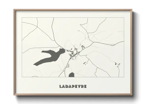 Une affiche de carte sur Ladapeyre