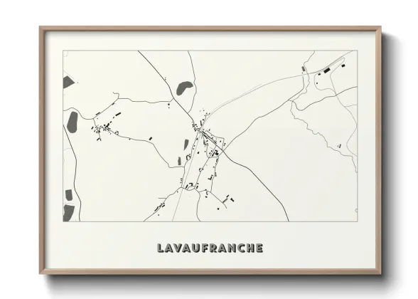 Une affiche de carte sur Lavaufranche