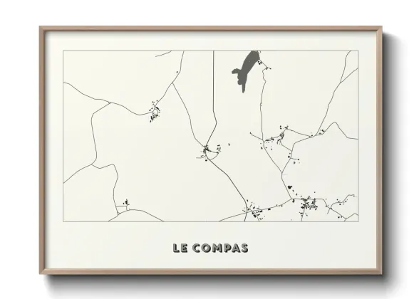 Une affiche de carte sur Le Compas