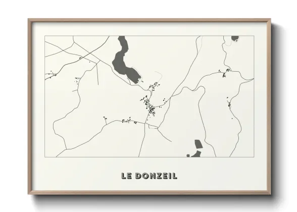 Une affiche de carte sur Le Donzeil