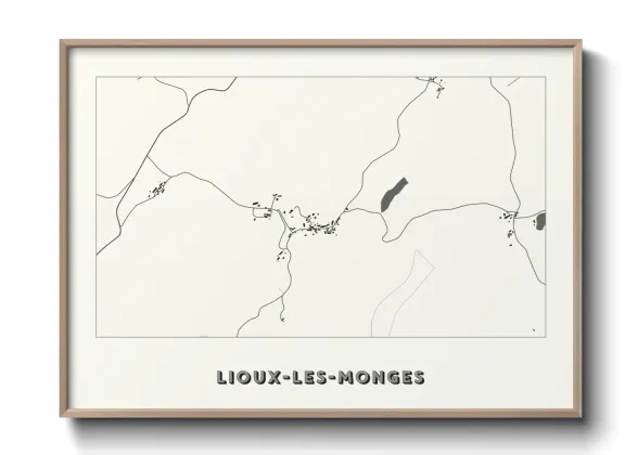 Une affiche de carte sur Lioux-les-Monges