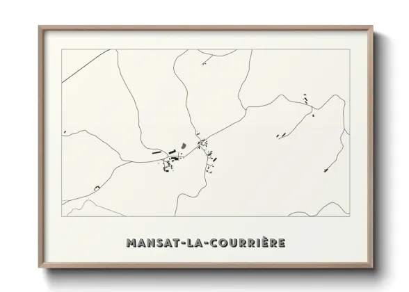 Une affiche de carte sur Mansat-la-Courrière