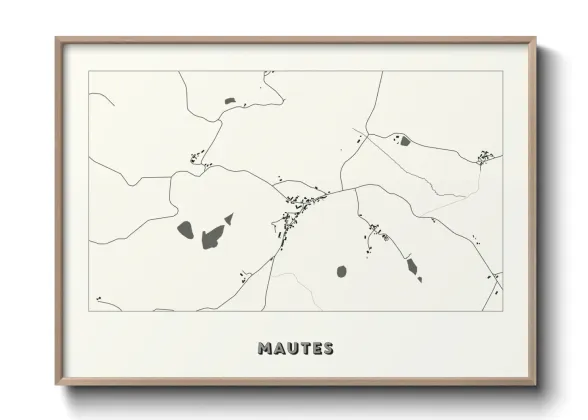 Une affiche de carte sur Mautes