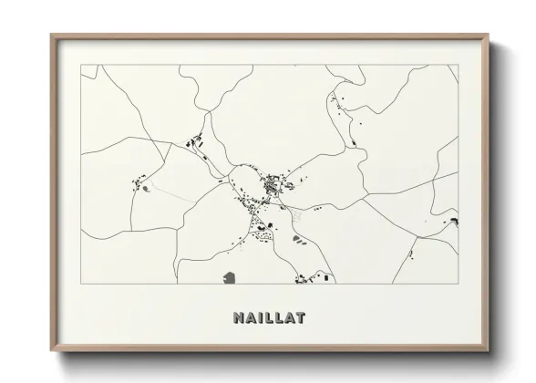 Une affiche de carte sur Naillat