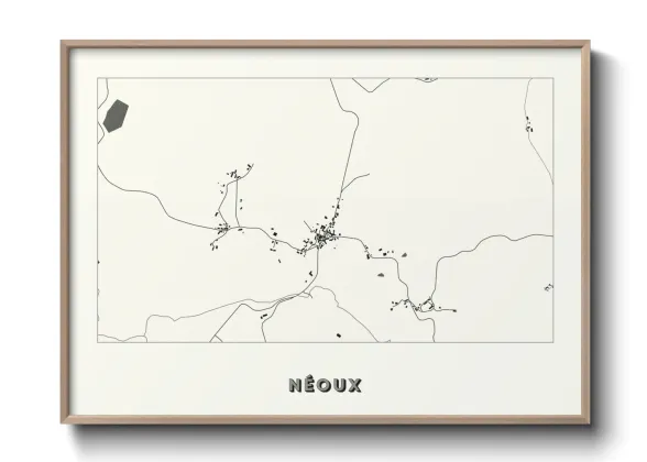 Une affiche de carte sur Néoux