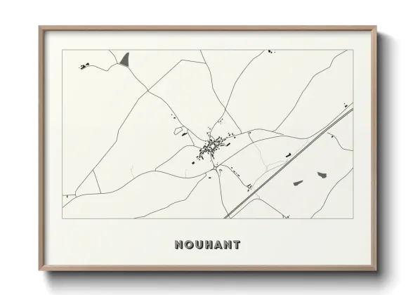 Une affiche de carte sur Nouhant