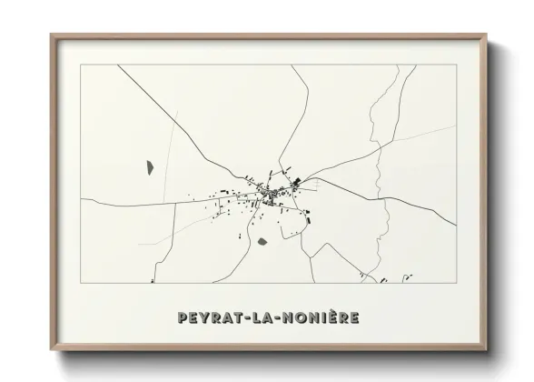 Une affiche de carte sur Peyrat-la-Nonière