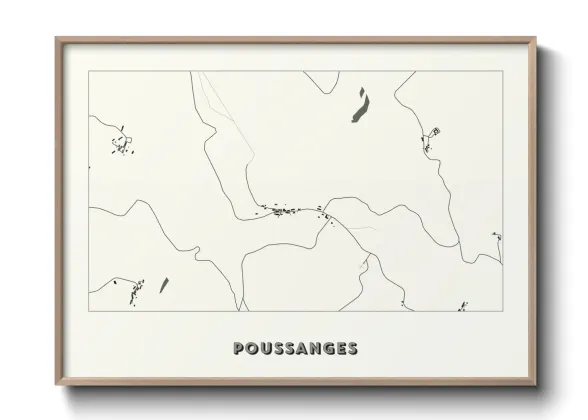 Une affiche de carte sur Poussanges