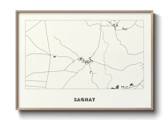 Une affiche de carte sur Sagnat