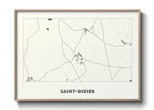 Une affiche de carte sur Saint-Dizier