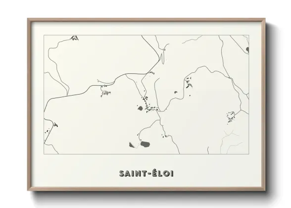Une affiche de carte sur Saint-Éloi